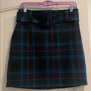 Plaid Blue, Green and Red Women's Skirt